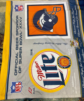 NFL Denver Broncos Miller Lite Advertising Blanket Wall Decoration