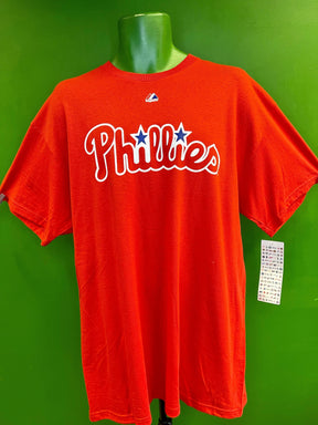 MLB Philadelphia Phillies Majestic Wordmark T-Shirt Men's Large NWT
