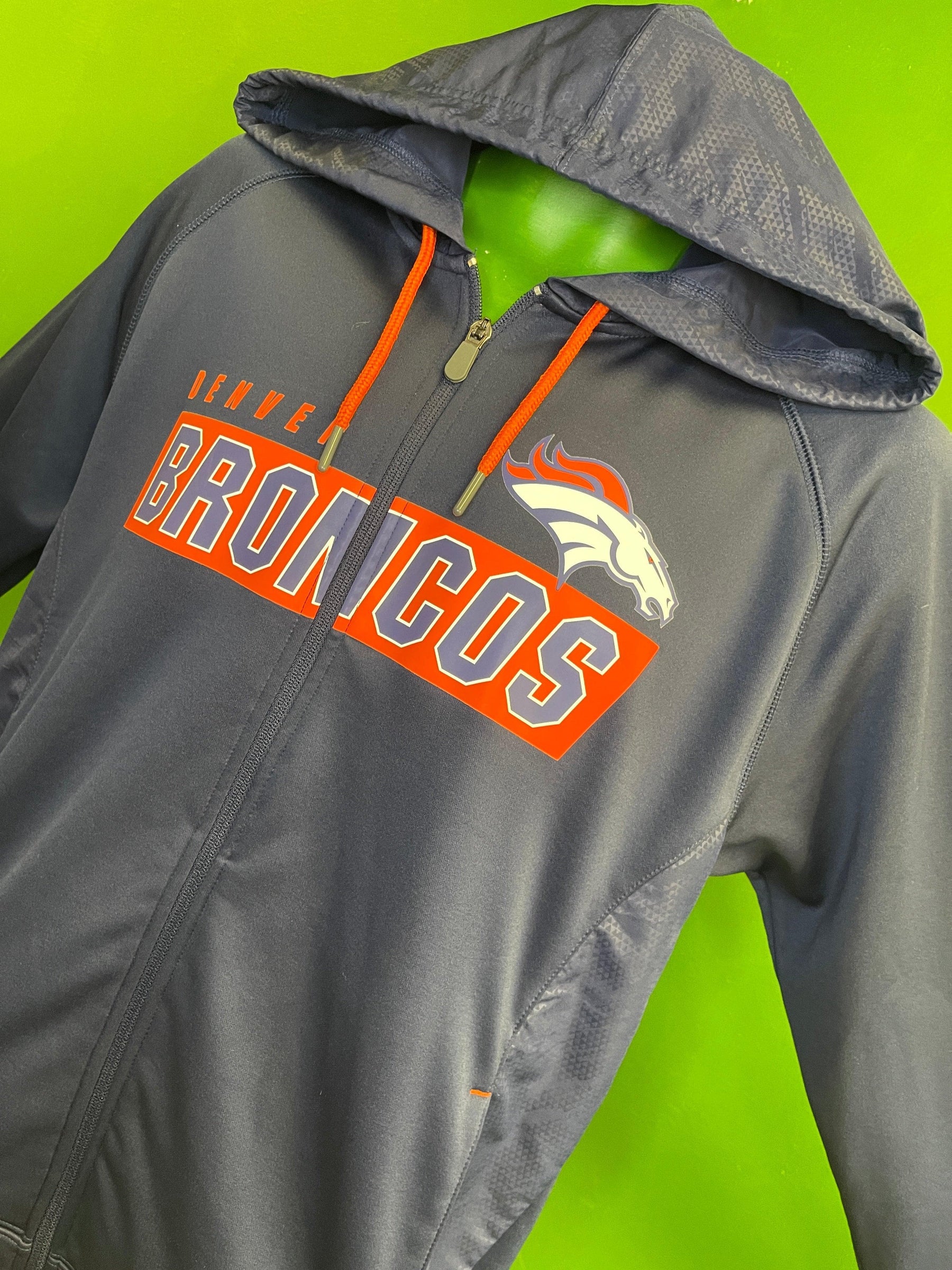 NFL Denver Broncos Majestic Therma Base Full Zip Jacket Men's Medium