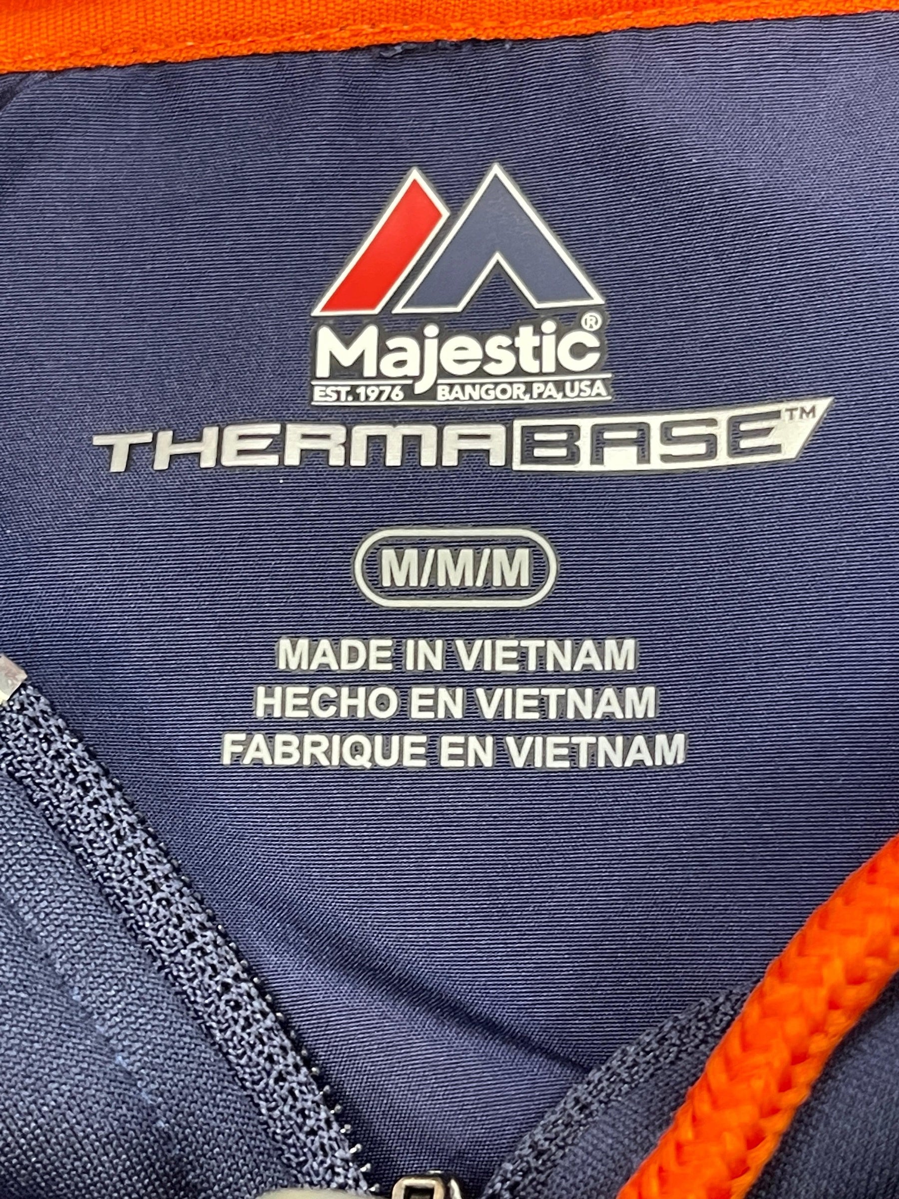NFL Denver Broncos Majestic Therma Base Full Zip Jacket Men's Medium