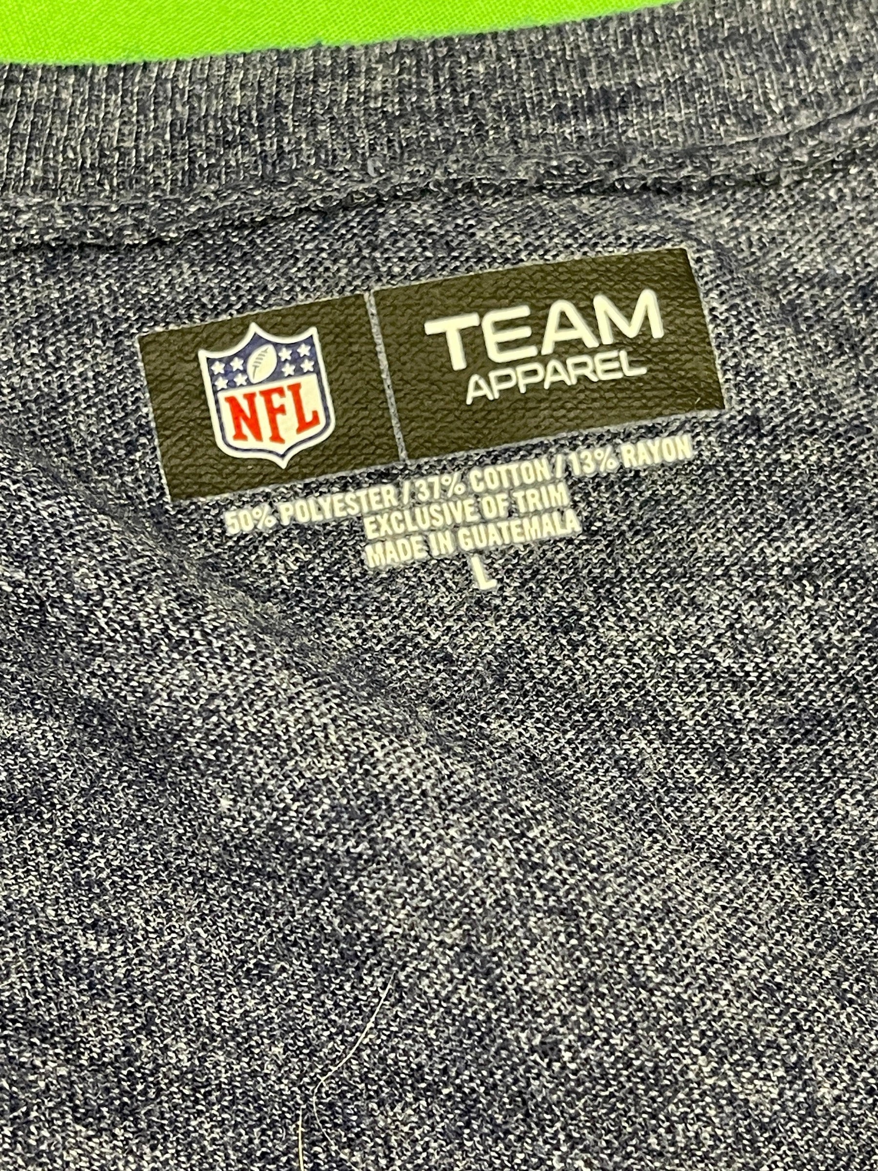 NFL New England Patriots L/S Foil T-Shirt Women's Large