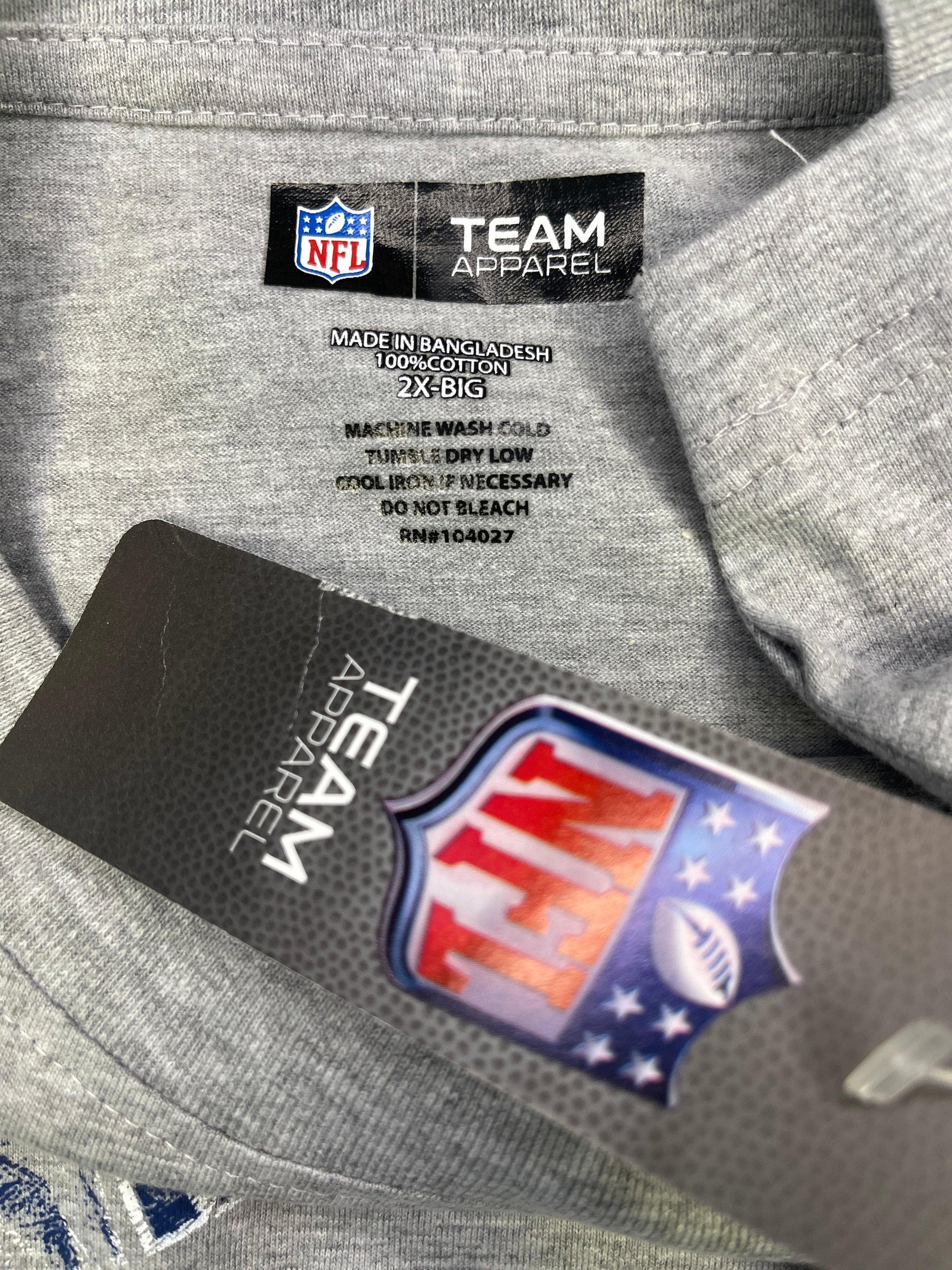 NFL Indianapolis Colts Heathered Grey Stadium T-Shirt Men's 2X-BIG NWT