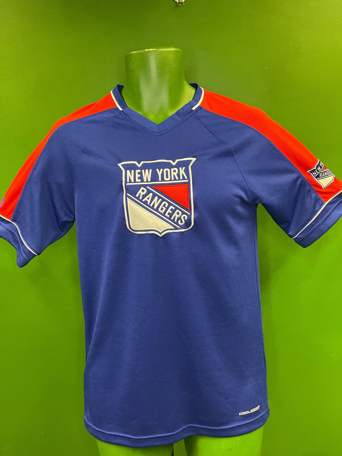 NHL New York Rangers Majestic Stitched Jersey-Style Top Men's Small