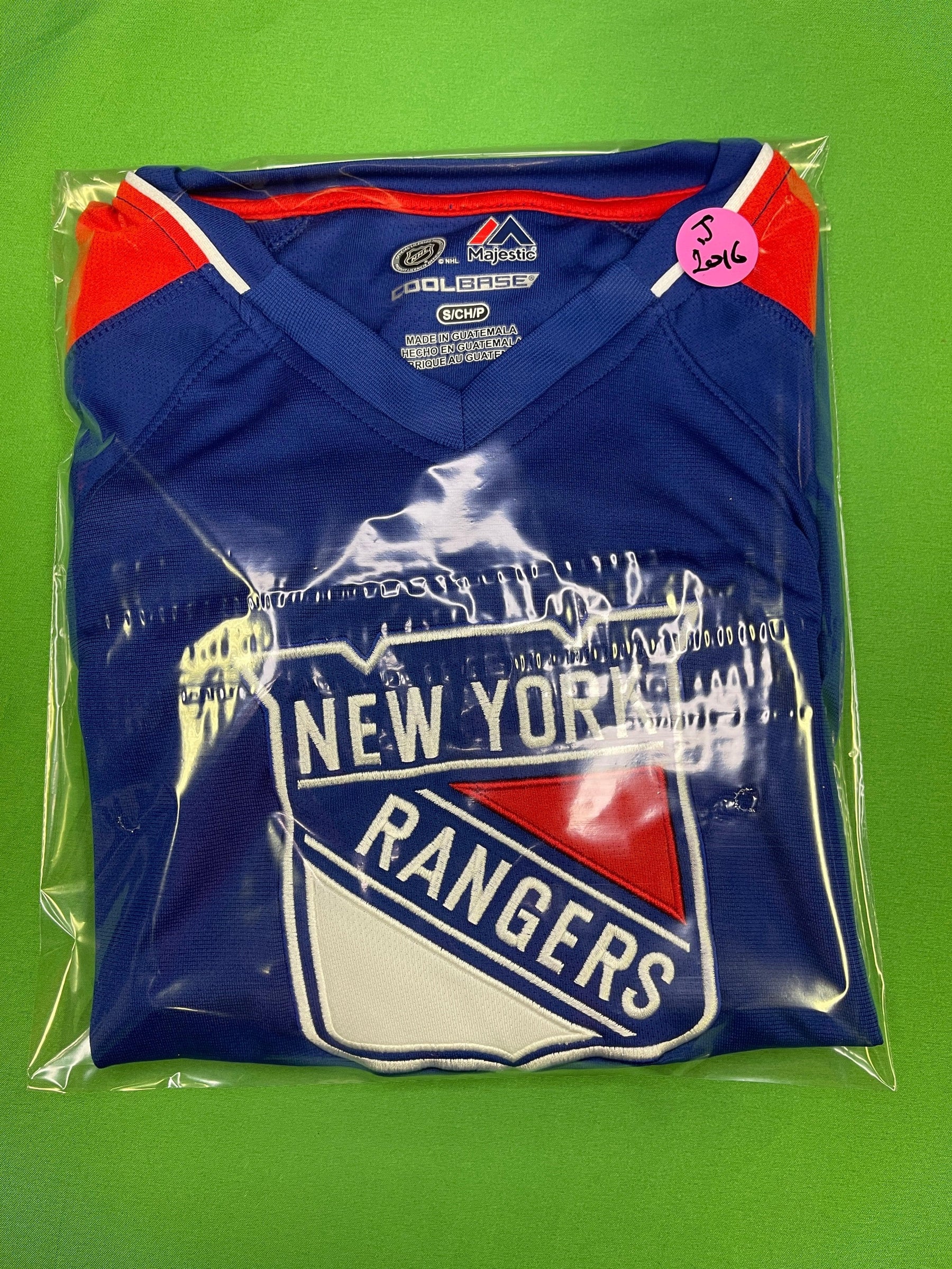 NHL New York Rangers Majestic Stitched Jersey-Style Top Men's Small