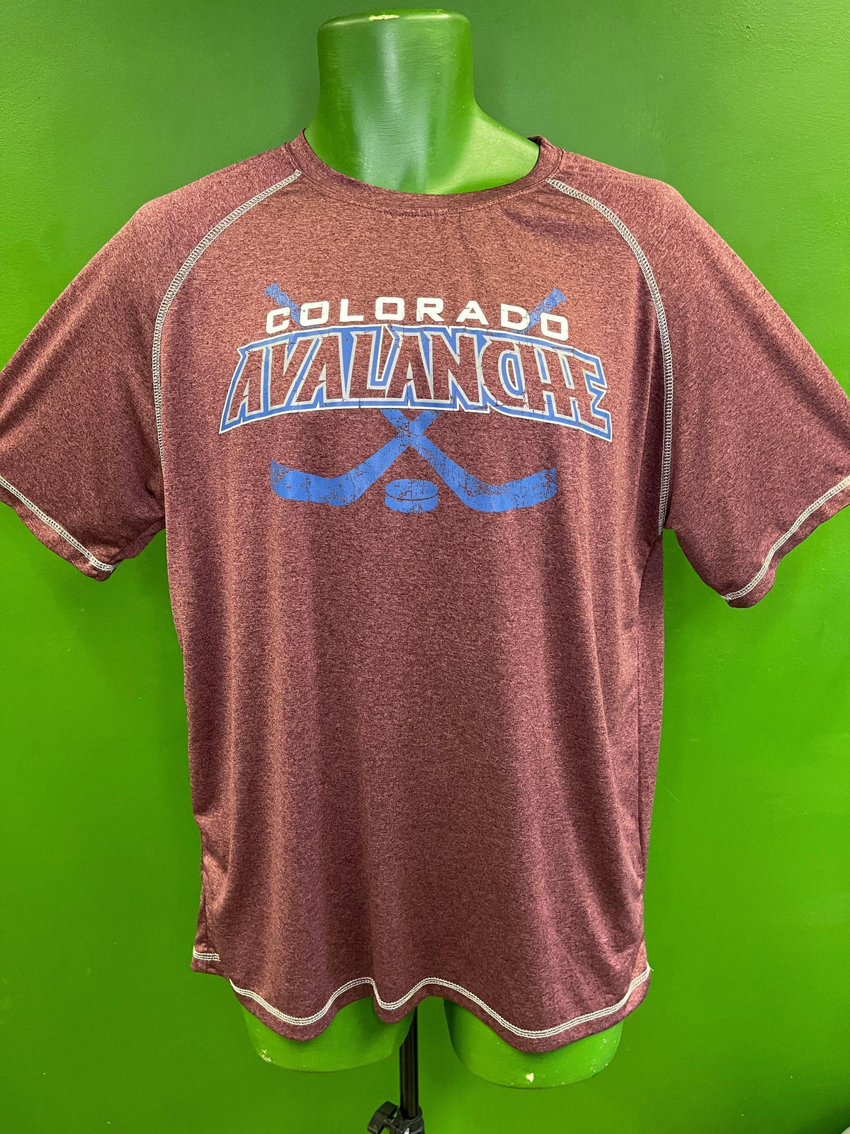 NHL Colorado Avalanche Maroon Sports T-Shirt Men's Large