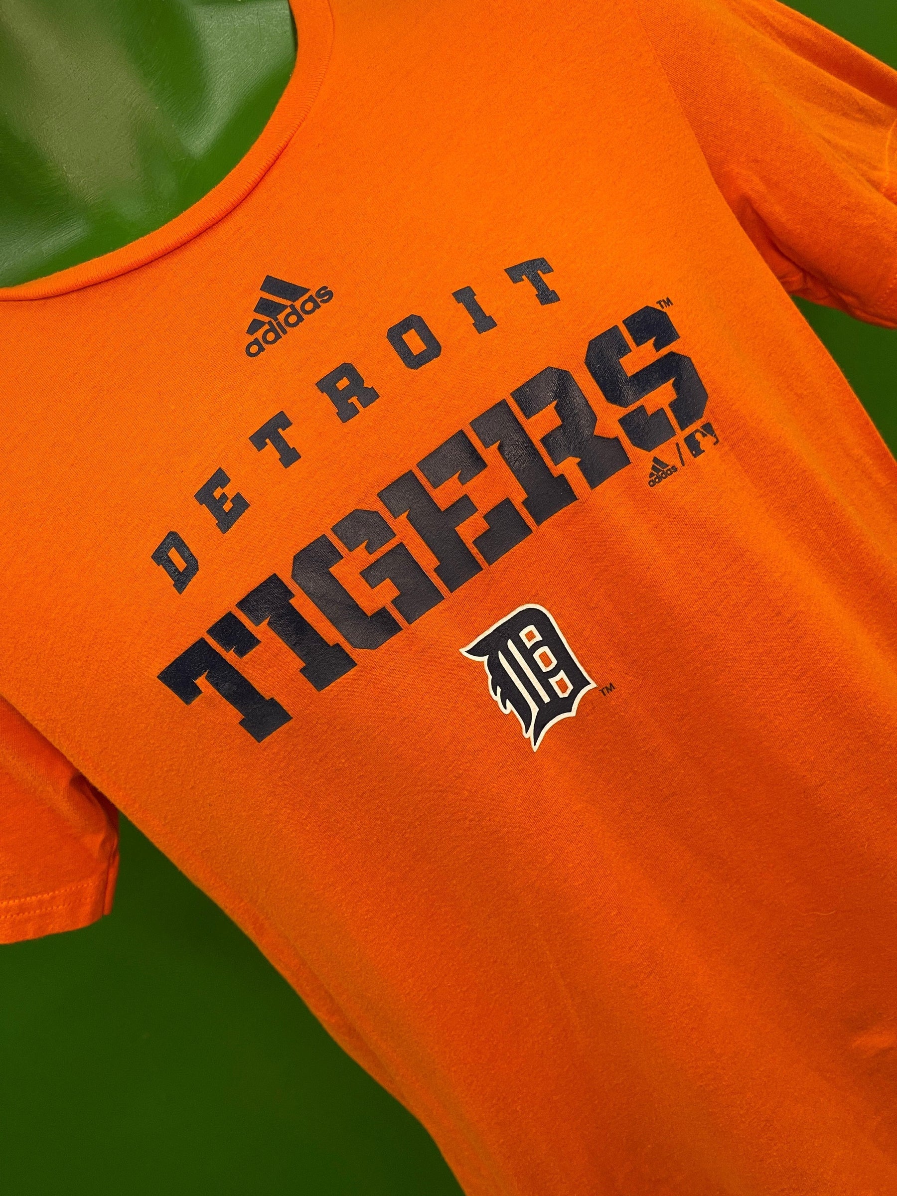 MLB Detroit Tigers Adidas Orange T-Shirt Youth Large 14-16