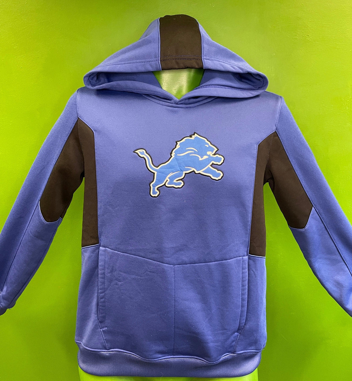 NFL Detroit Lions Colour Blocked Stitched Hoodie Youth Medium 10-12