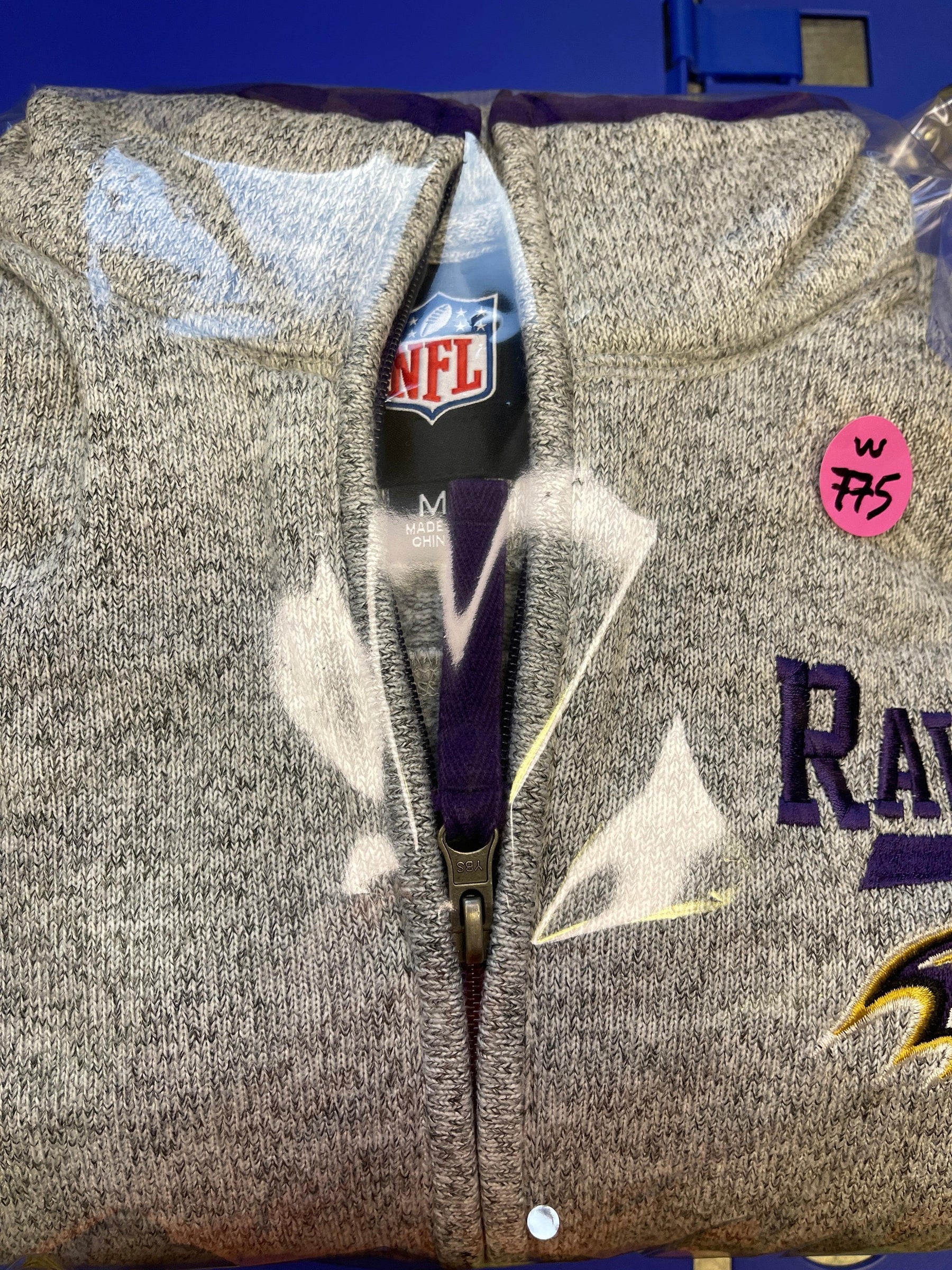 NFL Baltimore Ravens Pullover 1/4 Zip Jumper Top Men's Medium