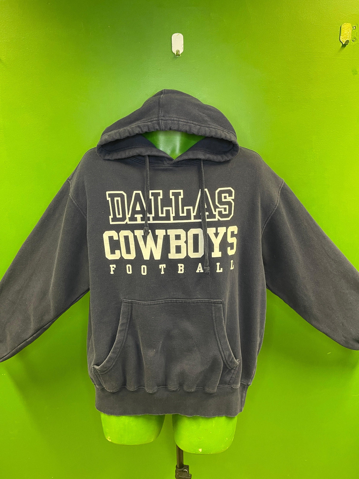 NFL Dallas Cowboys Dark Blue Pullover Hoodie Men's Medium