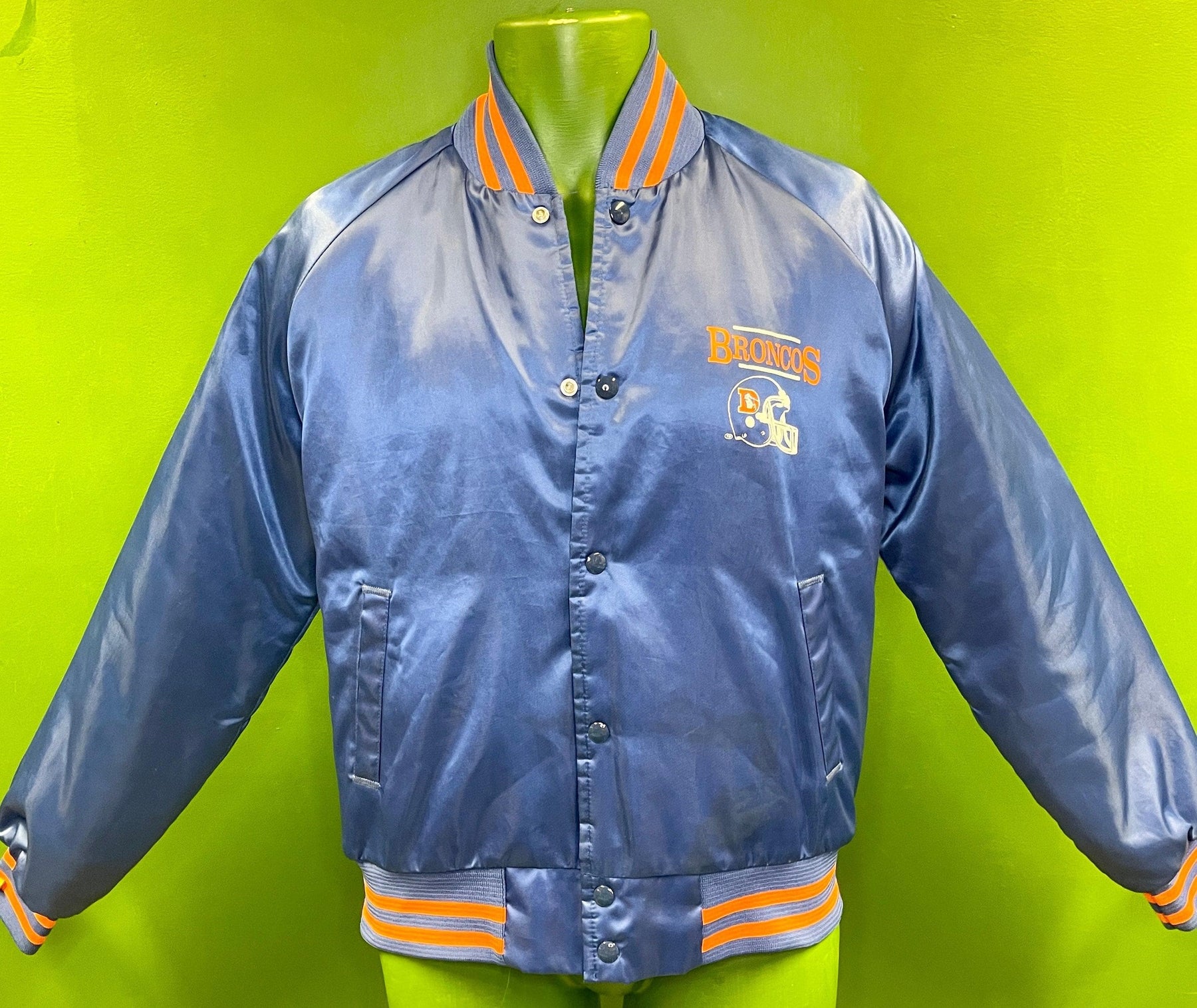 NFL Denver Broncos Chalk Line Vintage Satin Bomber Men's Medium