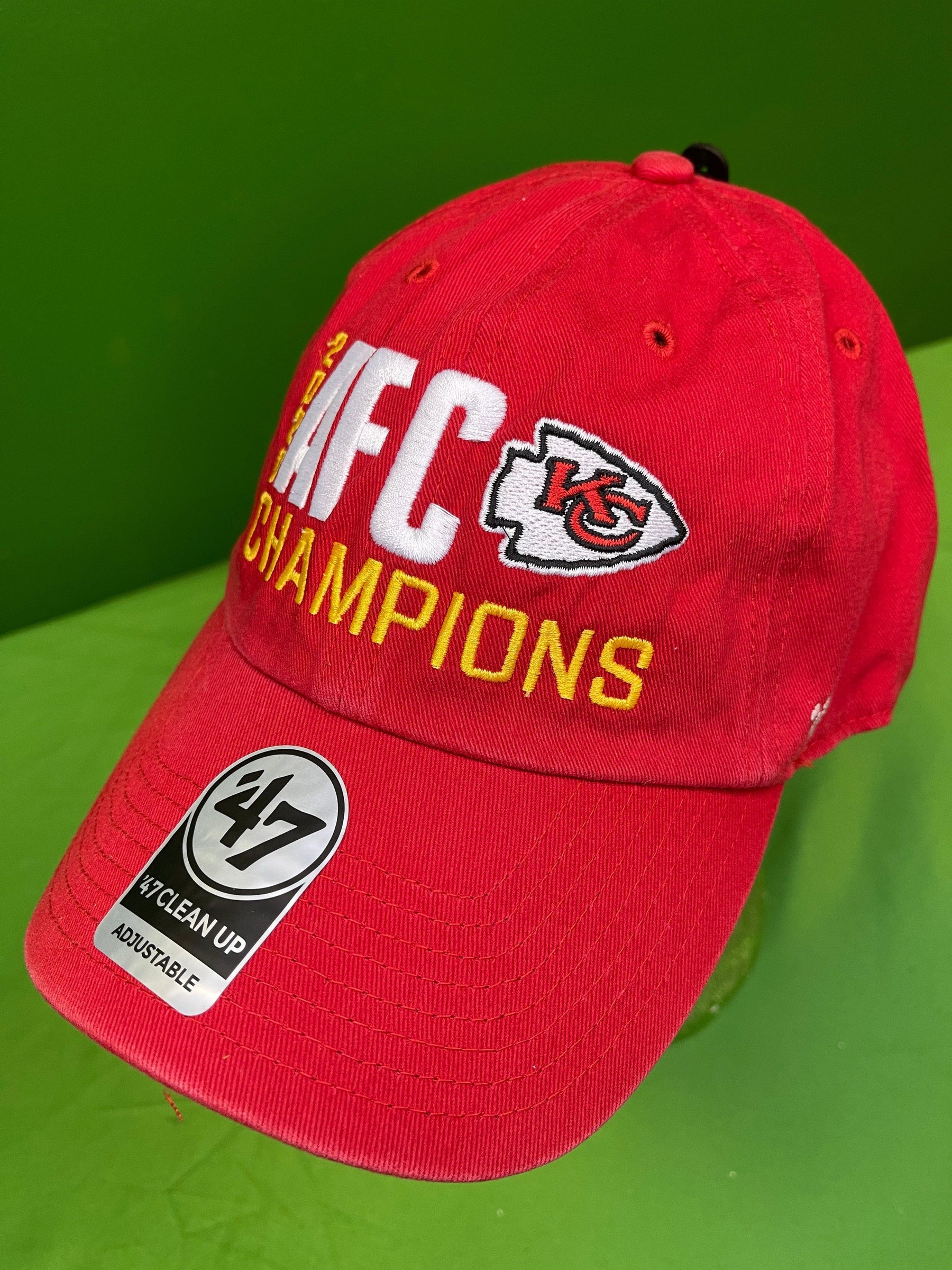 NFL Kansas City Chiefs '47 Cleanup AFC Champions Strapback Hat Cap OSFA NWT