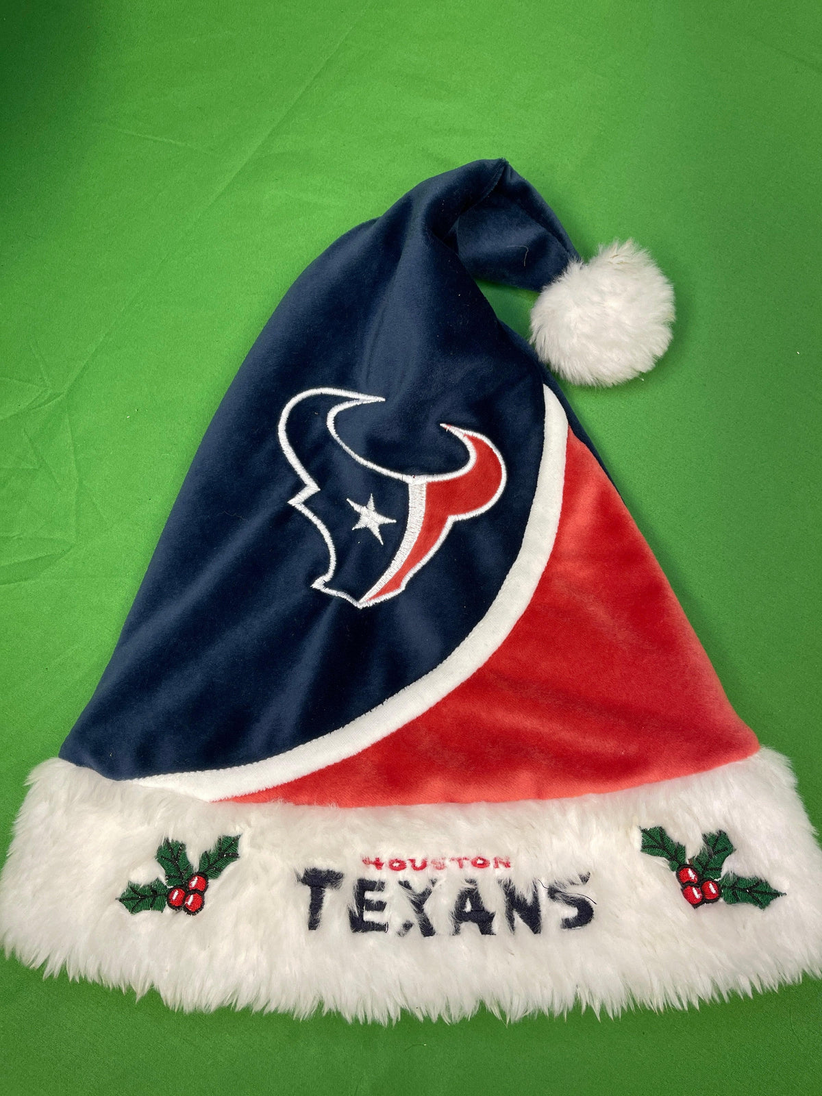 NFL Houston Texans Collectible Winter Christmas Santa Hat OSFM