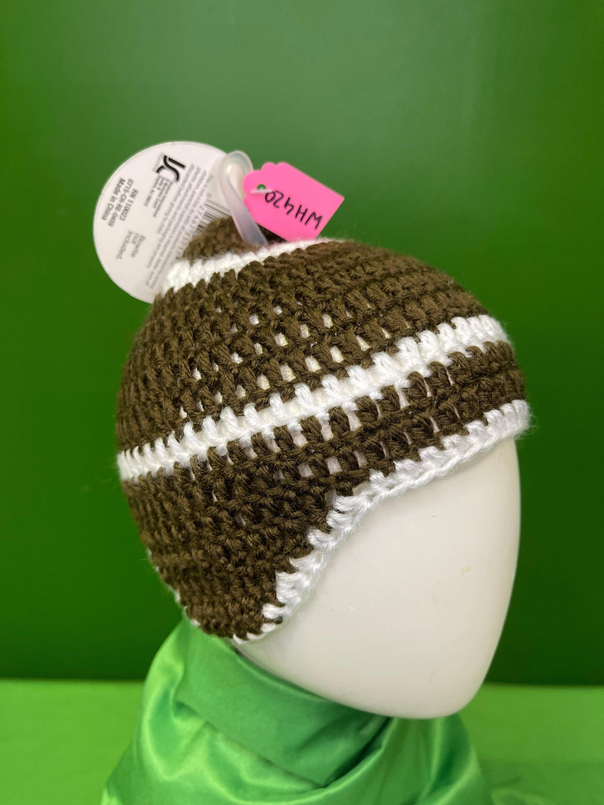American Football Handmade Crocheted Winter Hat/Beanie Baby 0-6 Months