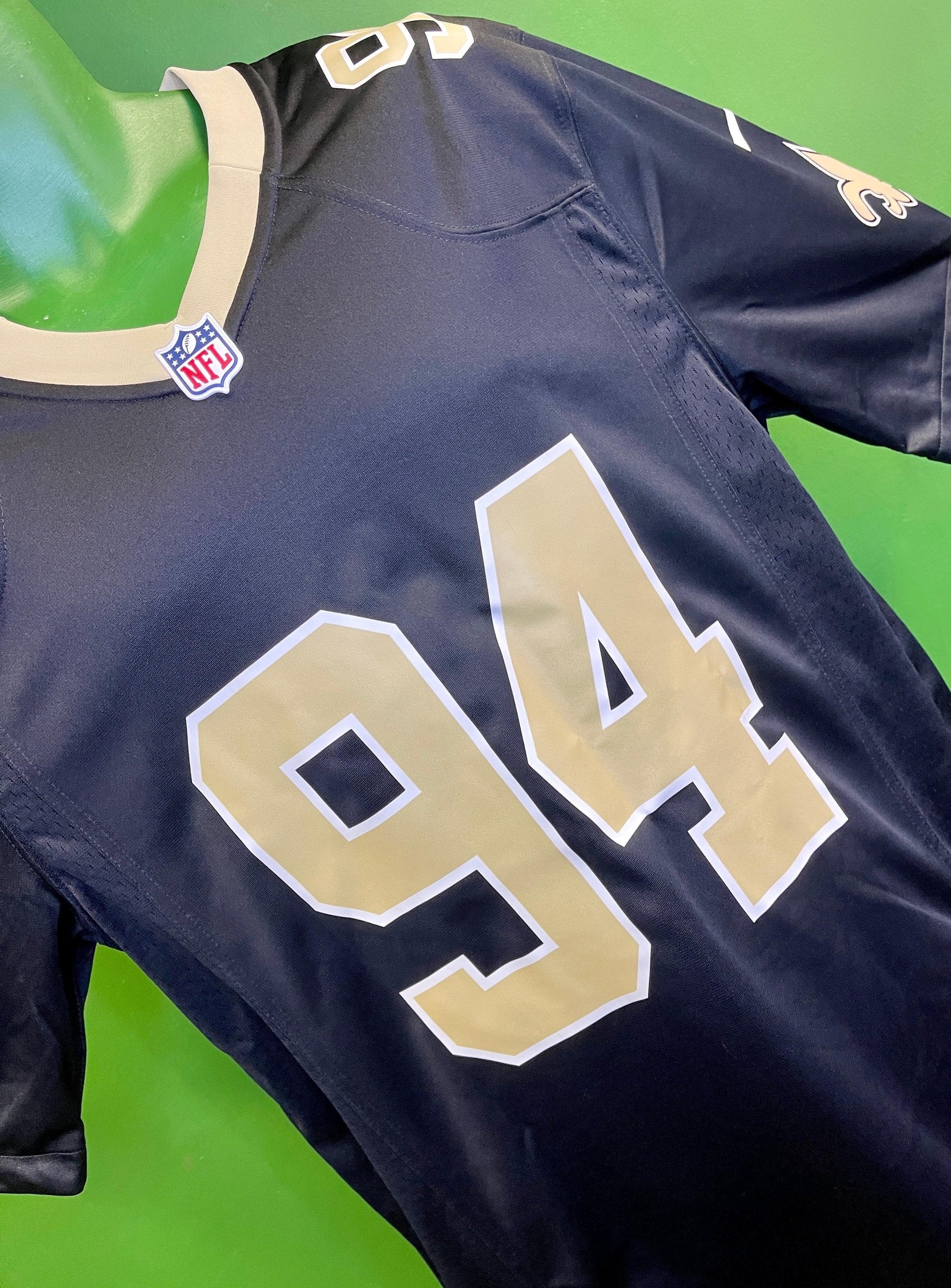 Nike Men's New Orleans Saints Cameron Jordan #94 Black Game Jersey