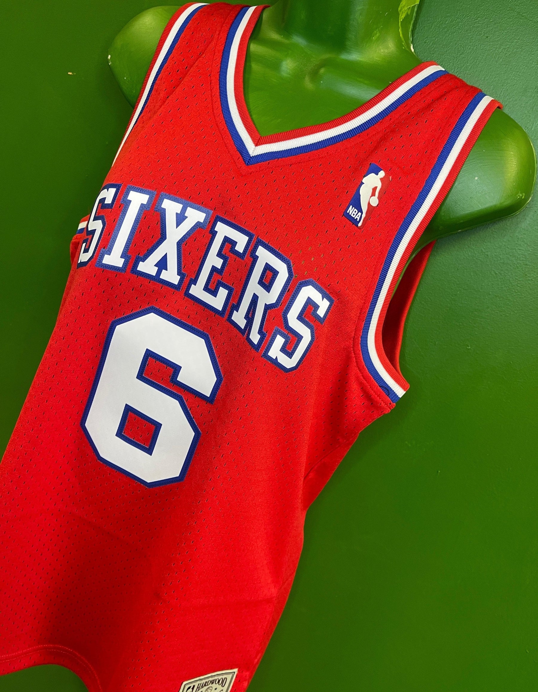 NBA Philadelphia 76ers J Erving Mitchell & Ness Stitched Jersey Women's Medium NWT