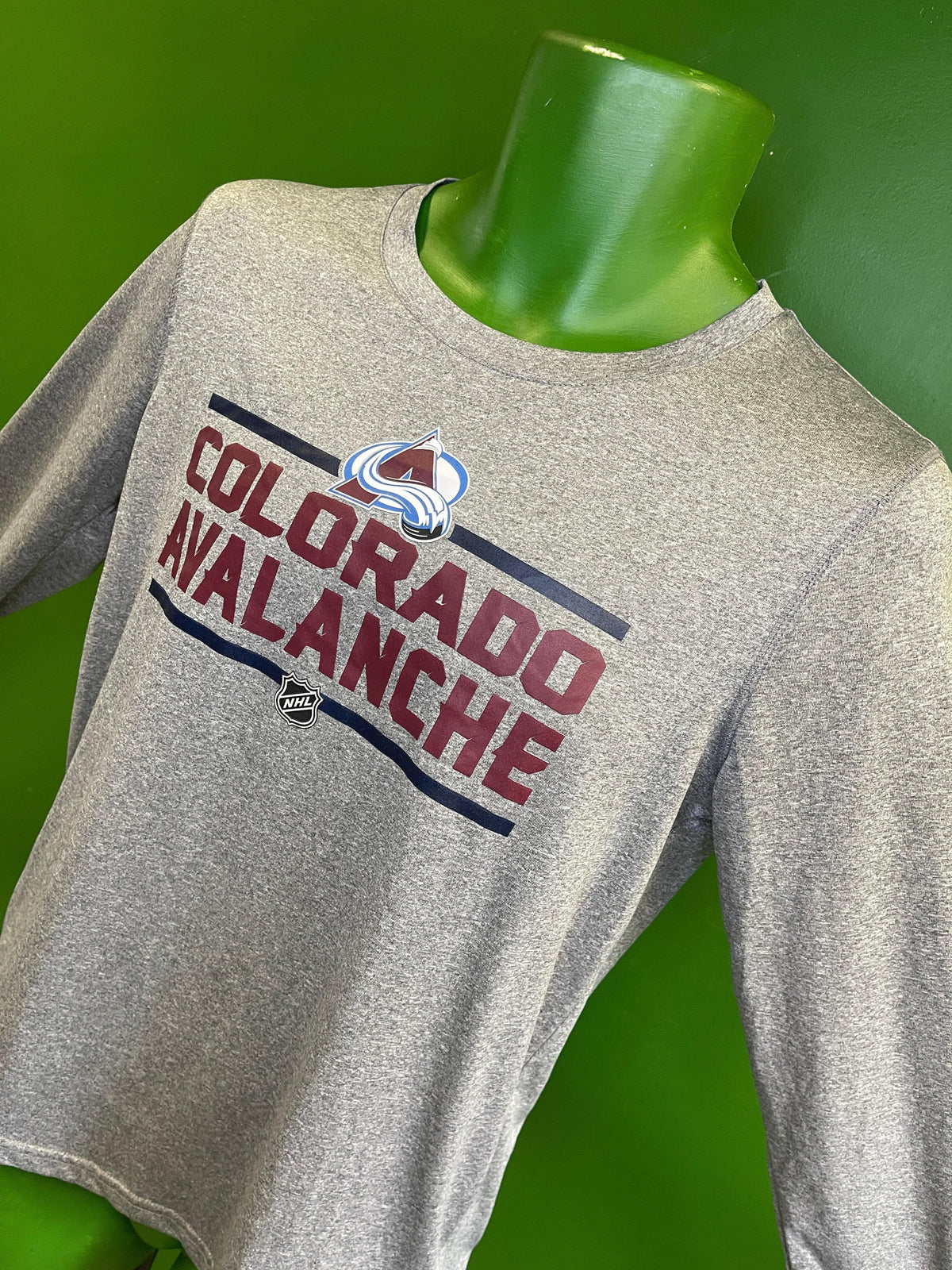 NHL Colorado Avalanche L/S Heathered Grey T-Shirt Youth Large 14-16