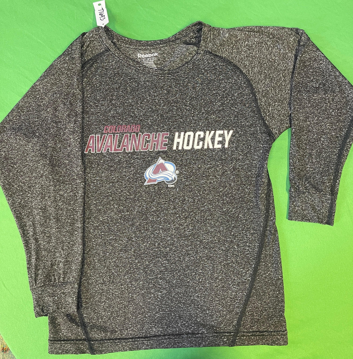 NHL Colorado Avalanche Reebok Grey L/S T-Shirt Youth Small 6-8