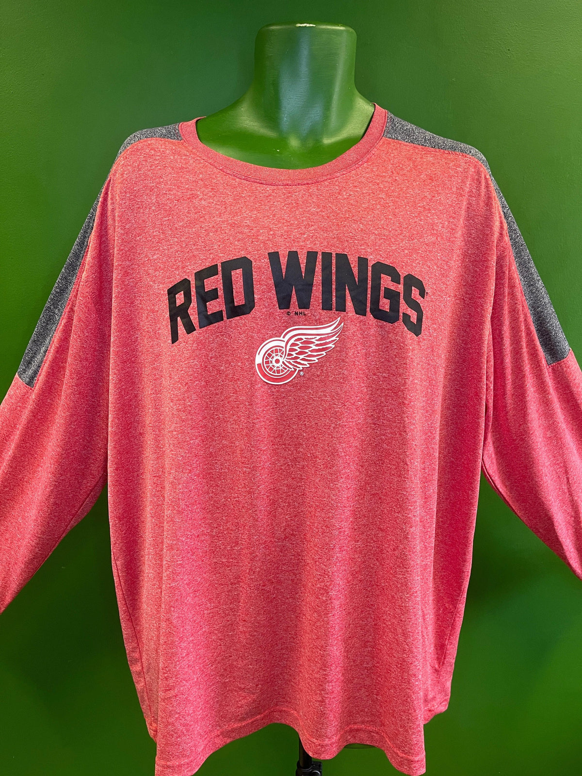 NHL Detroit Red Wings Lightweight Heathered L/S T-Shirt Men's 2X-Large