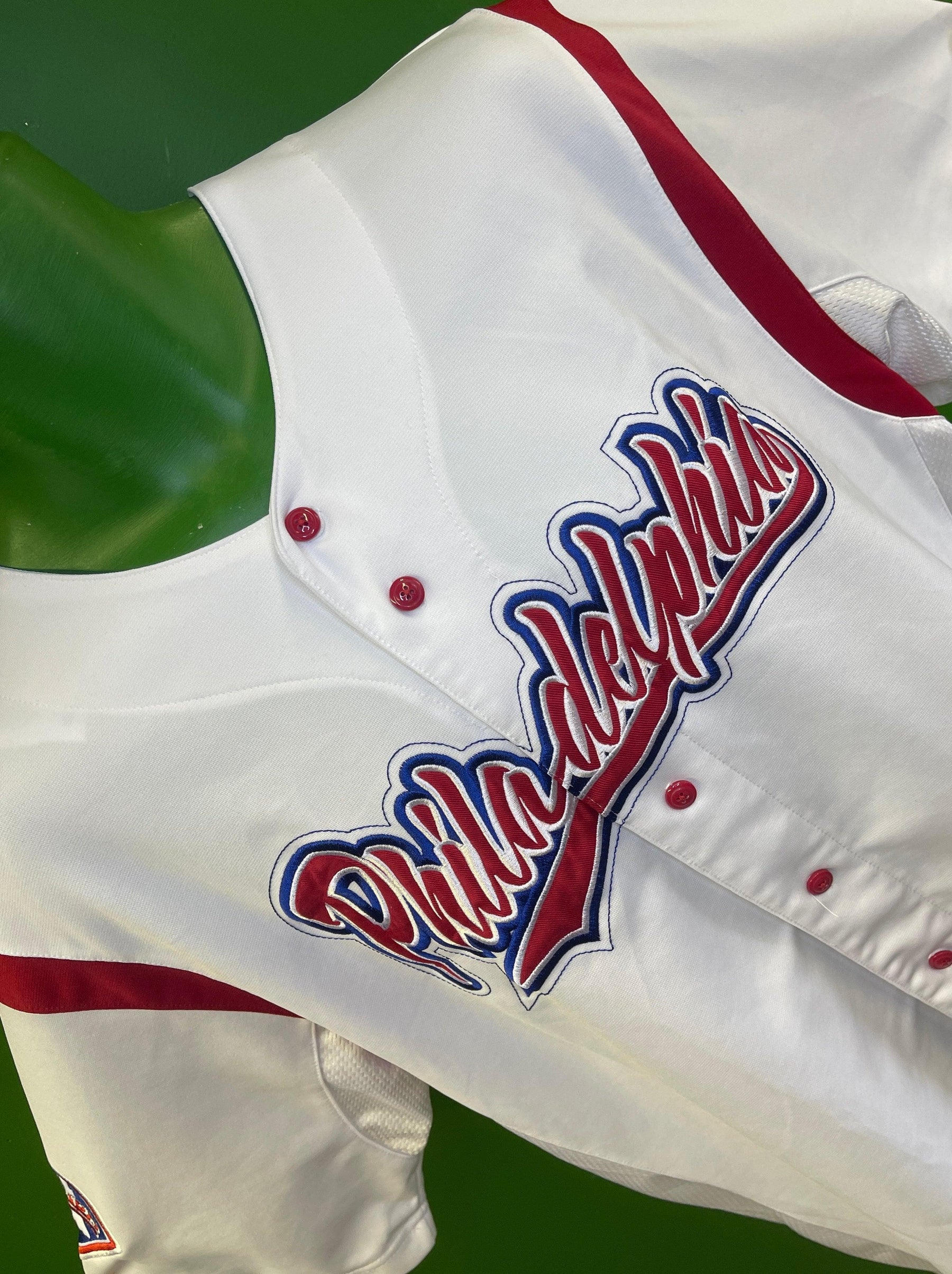 MLB Philadelphia Phillies Dynasty White Vintage Stitched Jersey Men's Large 42-44