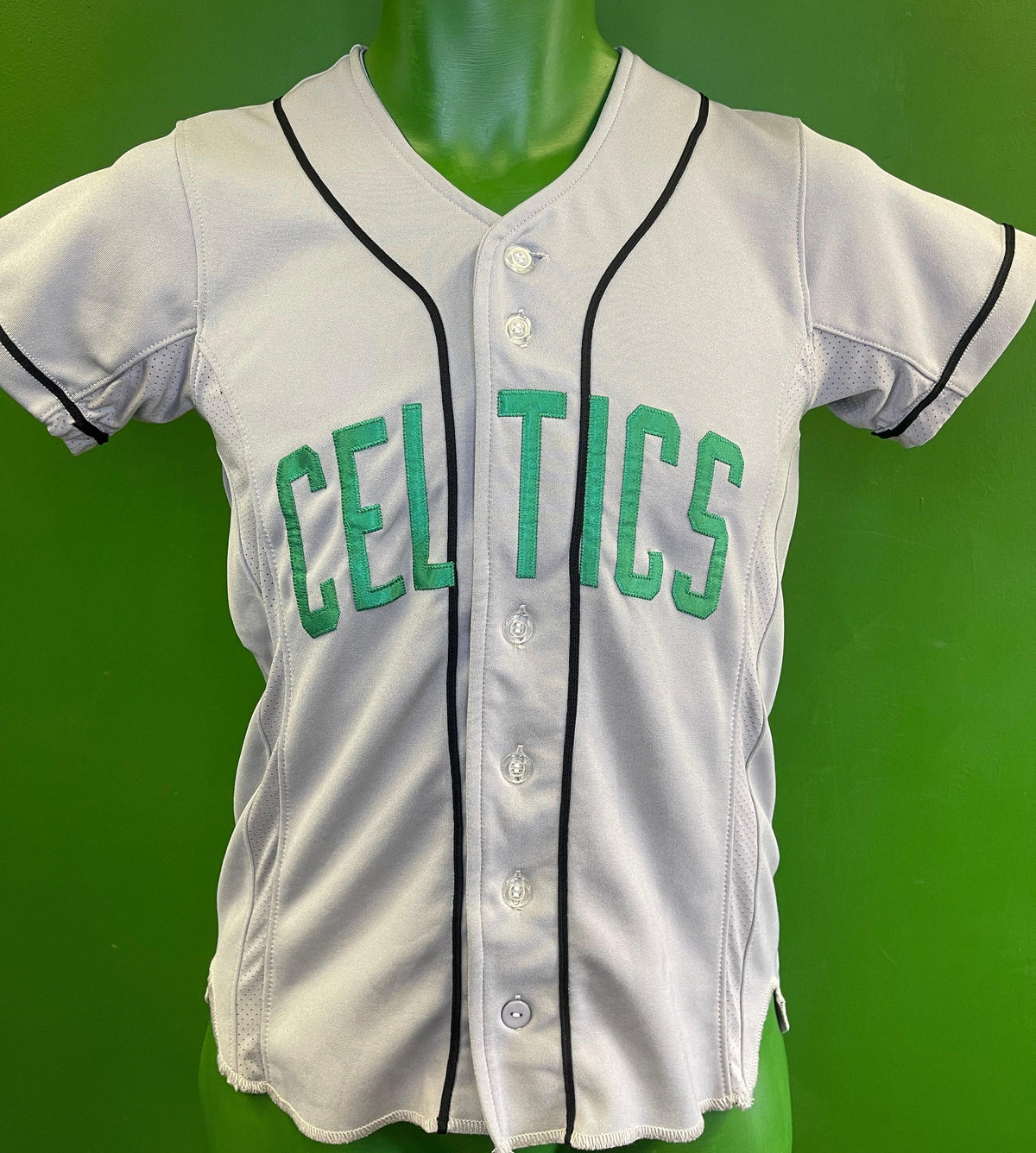 Celtics Baseball Shirt Jersey Youth Medium