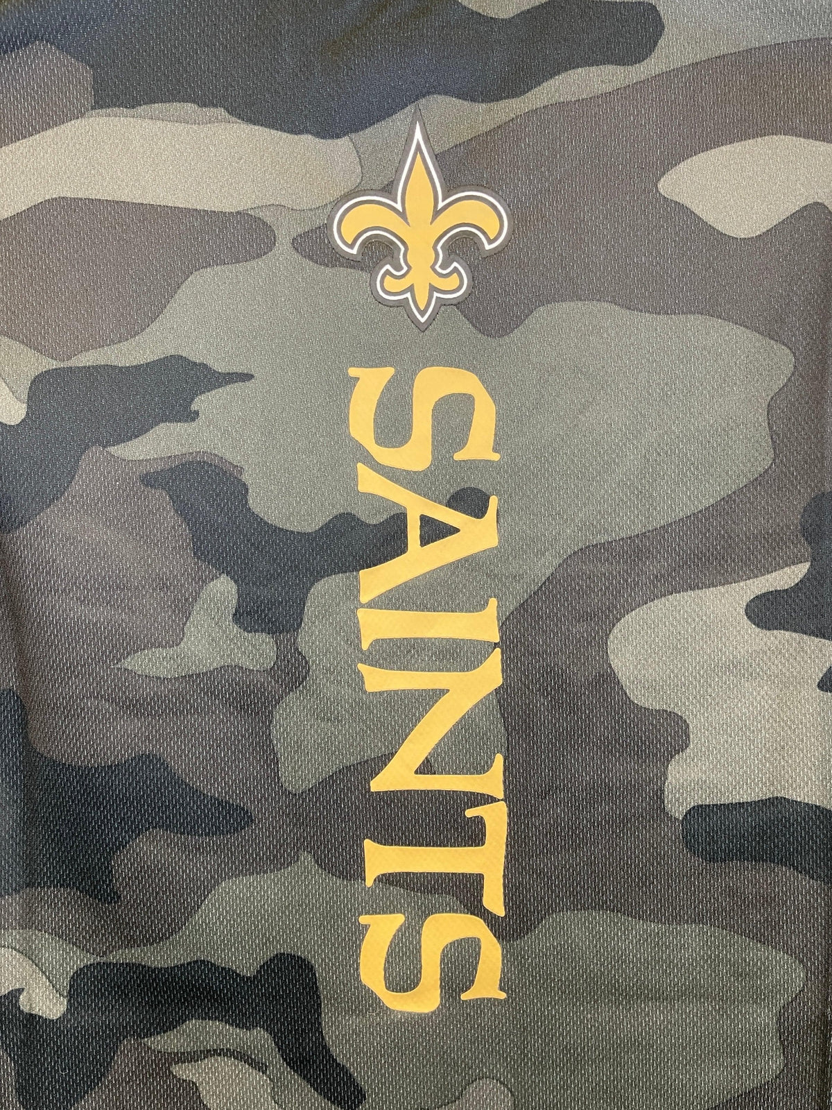 NFL New Orleans Saints Camo Large Logo T-Shirt Men's X-Large NWT