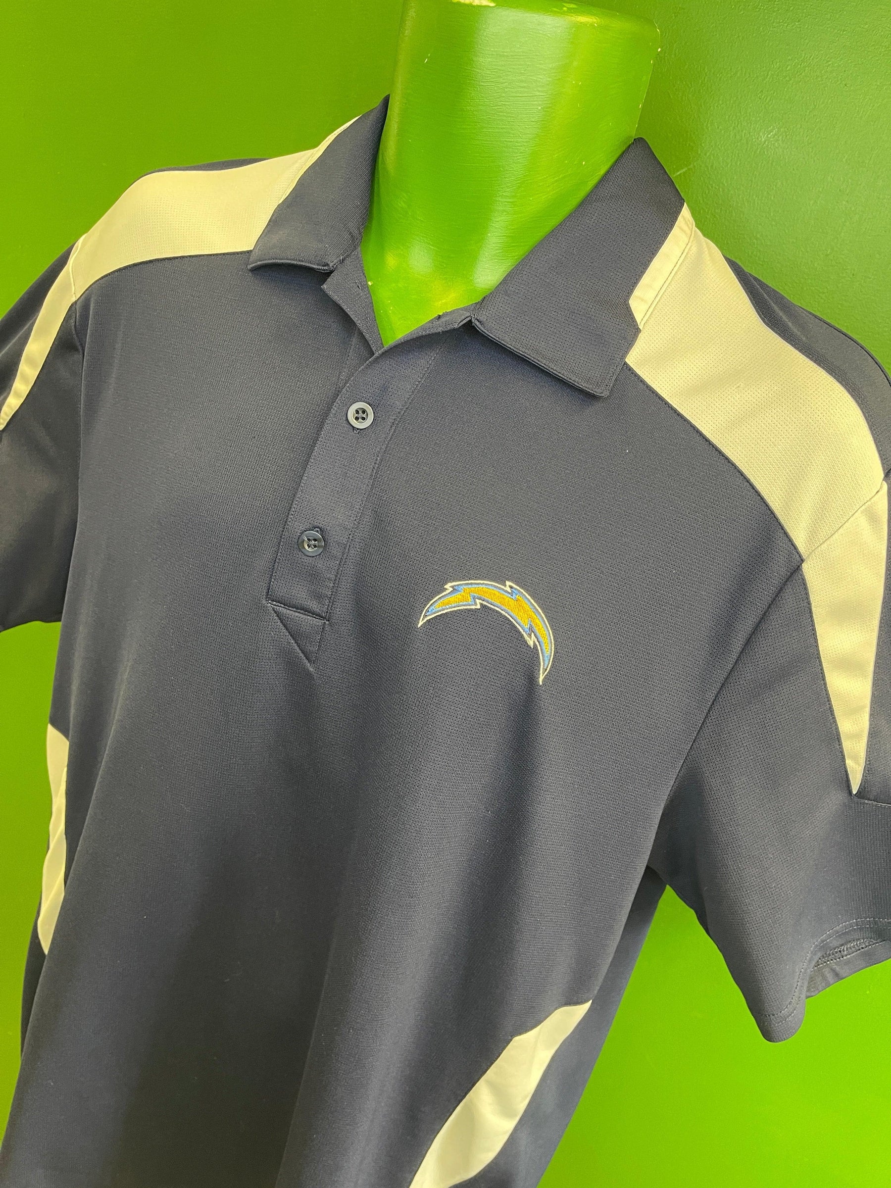 NFL Los Angeles Chargers Reebok Polo Golf Shirt Wicking Men's Medium