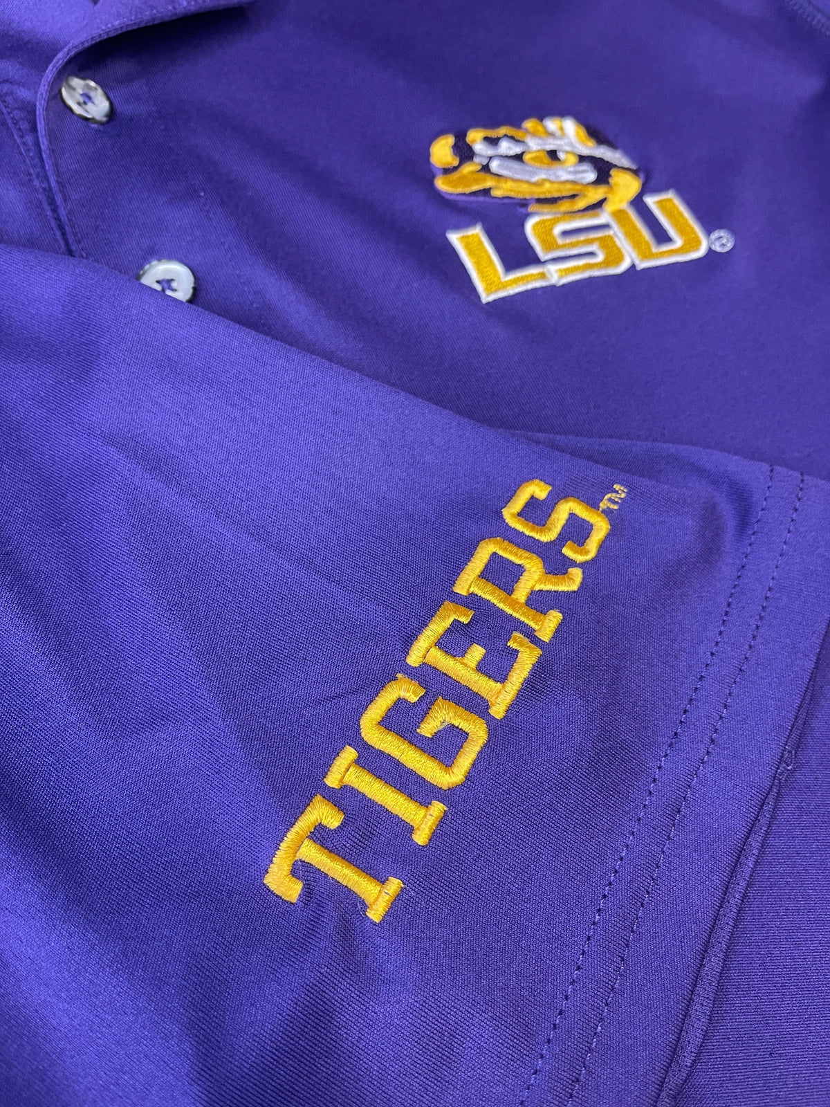 NCAA Louisiana State LSU Tigers Champion Golf Polo Shirt Men's Large