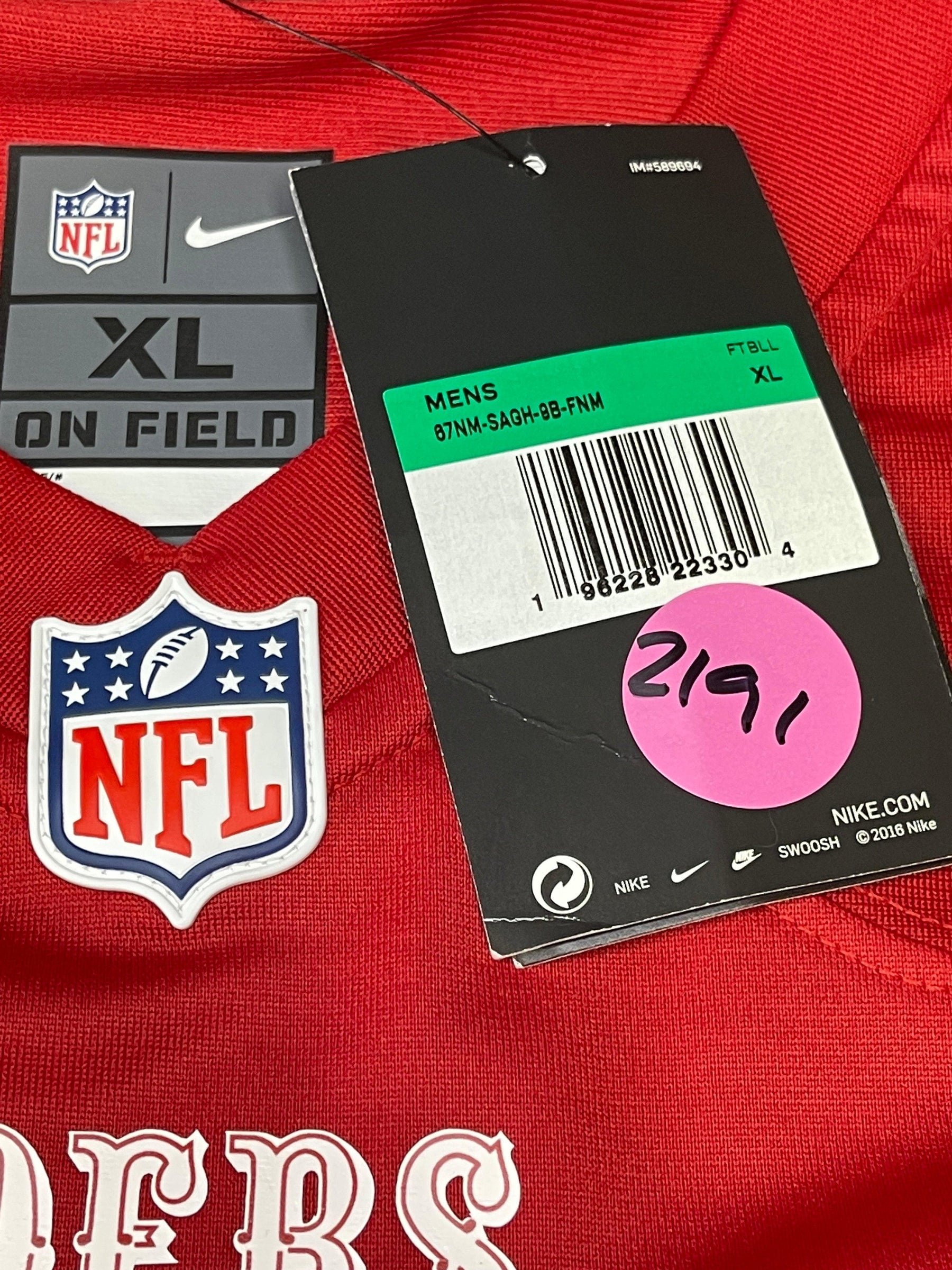 NFL San Francisco 49ers (Jimmy Garoppolo) Men's Game American Football  Jersey. Nike UK