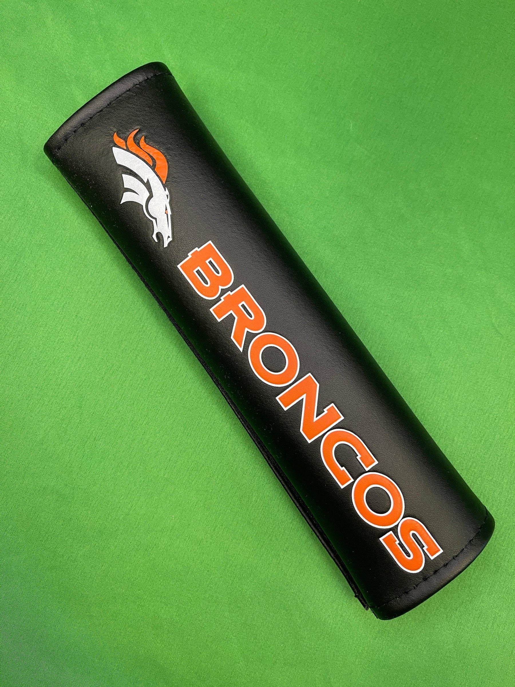 NFL Denver Broncos Leather Shoulder / Seat Belt Pad NWT