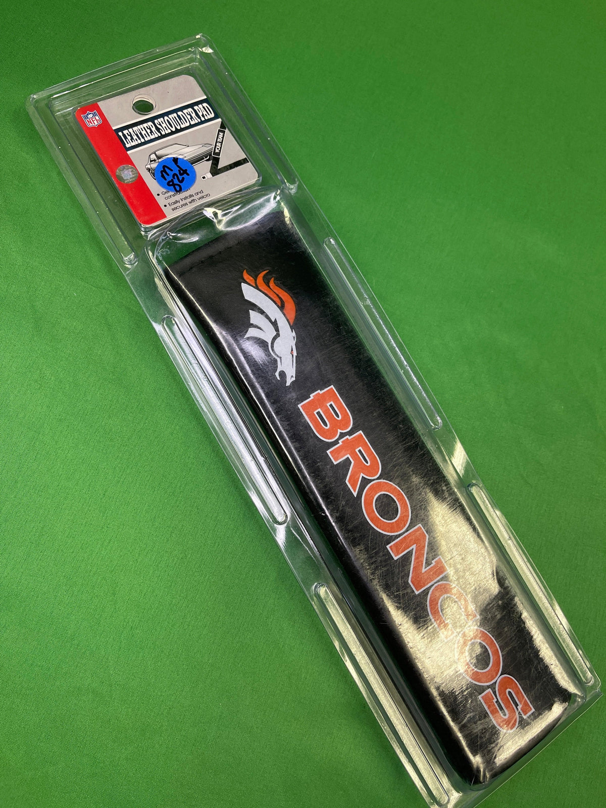 NFL Denver Broncos Leather Shoulder / Seat Belt Pad NWT