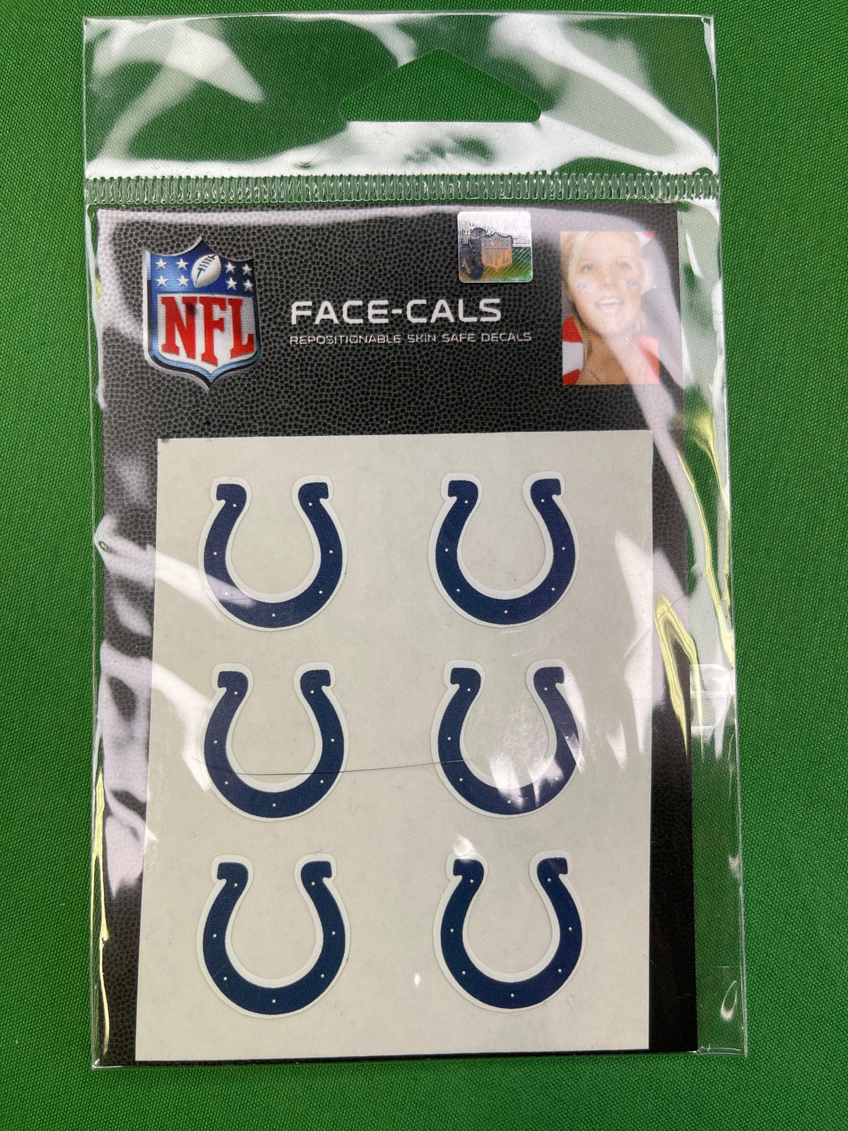 NFL Indianapolis Colts 6-Pack Mini-Cals Face Decals NWT