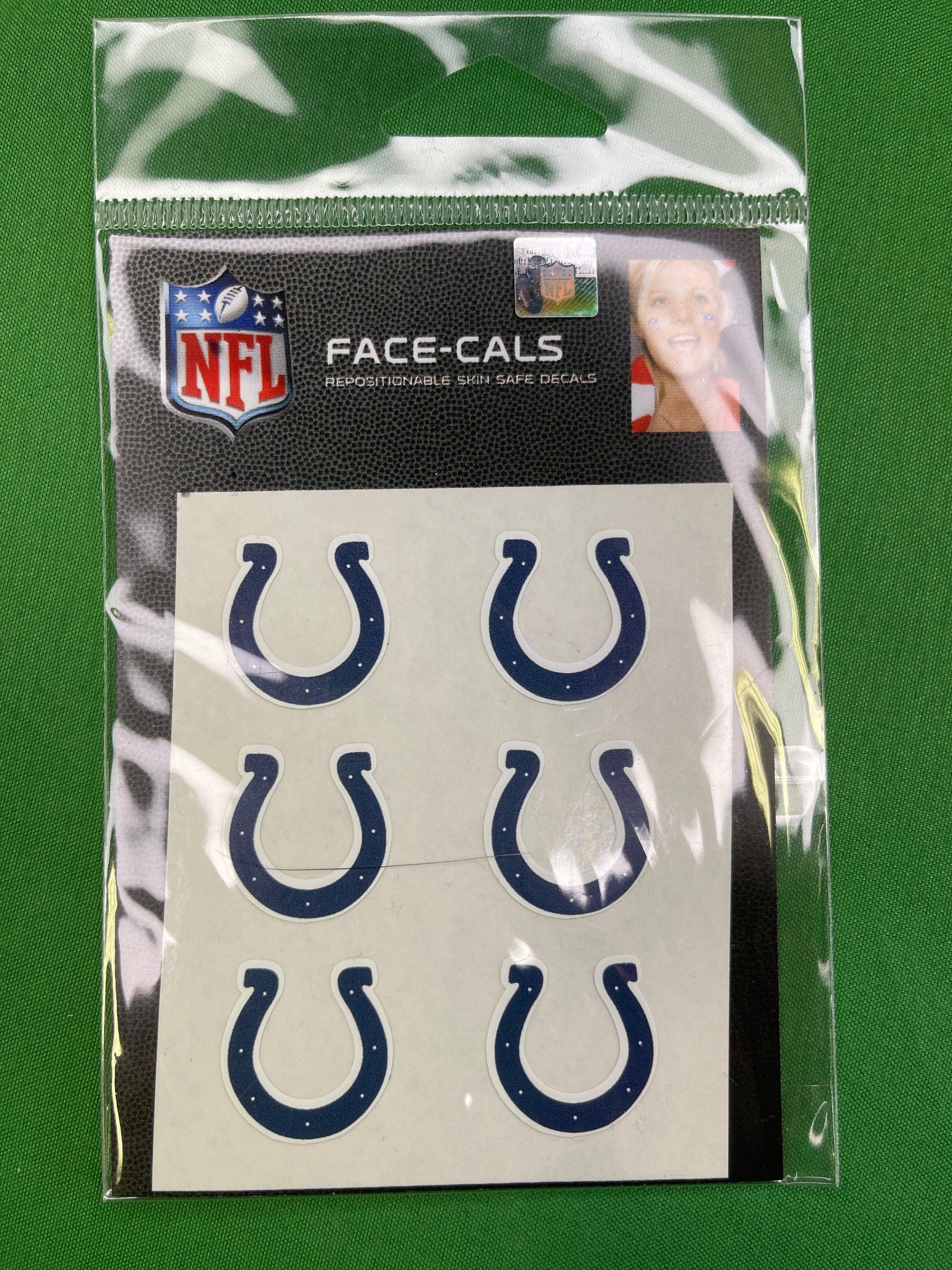 NFL Indianapolis Colts 6-Pack Mini-Cals Face Decals NWT