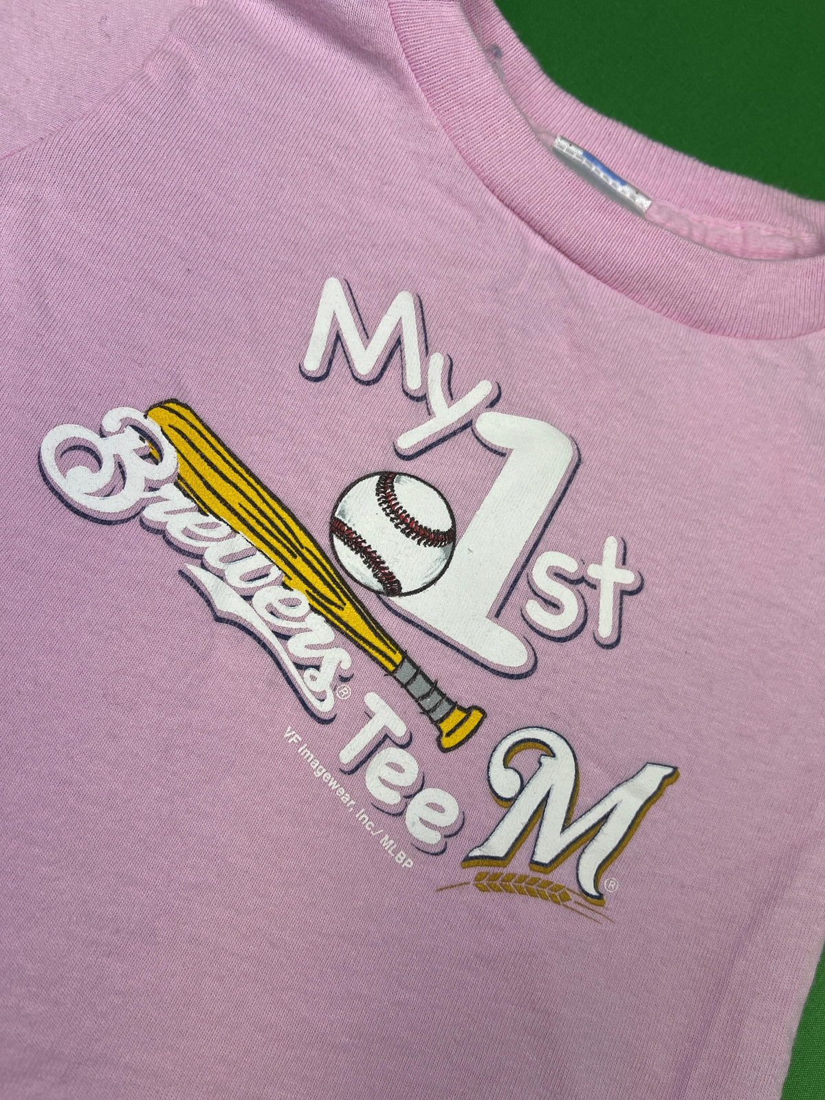 MLB Milwaukee Brewers 100% Cotton Pink T-Shirt Infant Baby 6-9 months