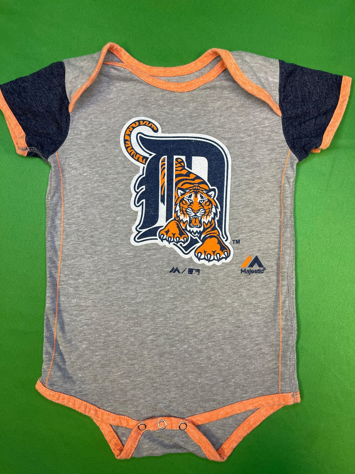 MLB Detroit Tigers Majestic Weathered Baby Infant Bodysuit/Vest Toddler 24 months