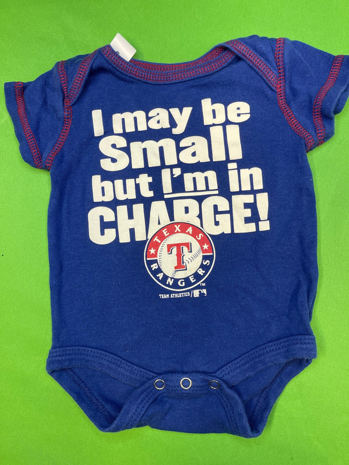 MLB Texas Rangers Team Athletics Baby Infant Bodysuit/Vest Newborn 0-3 months
