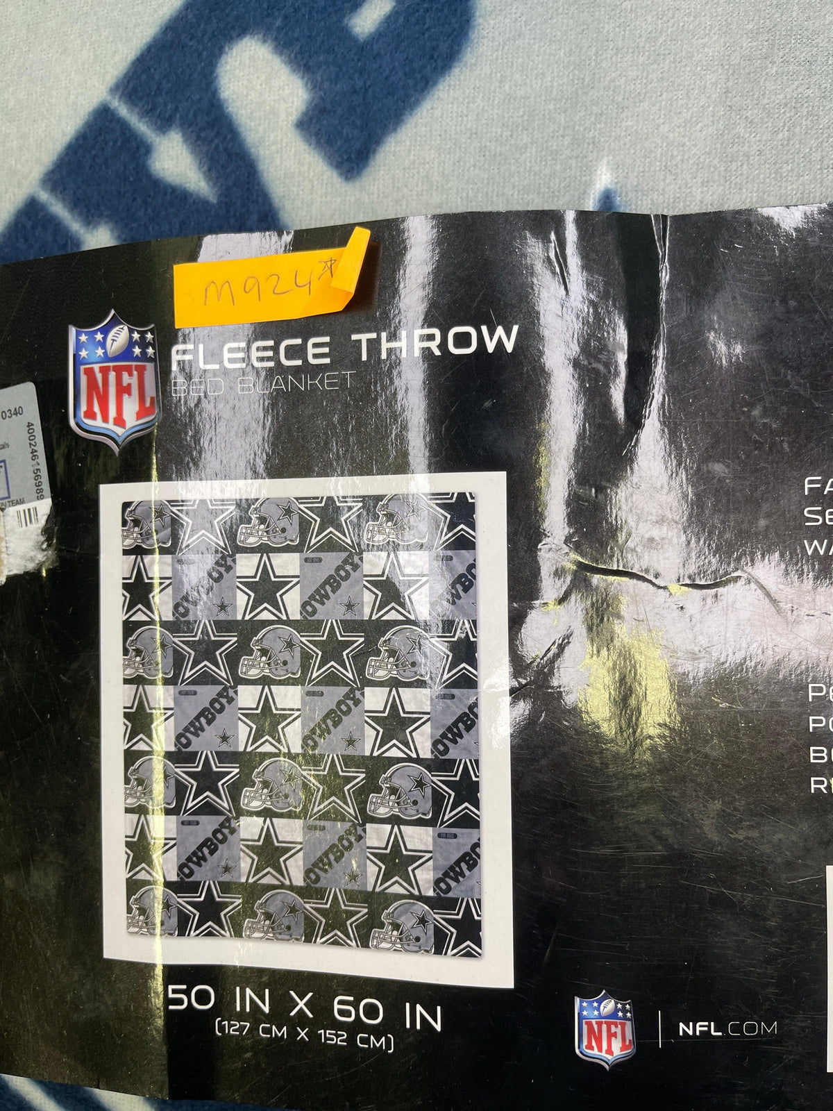NFL Dallas Cowboys Cosy Fleece Throw 50" x 60" NWT