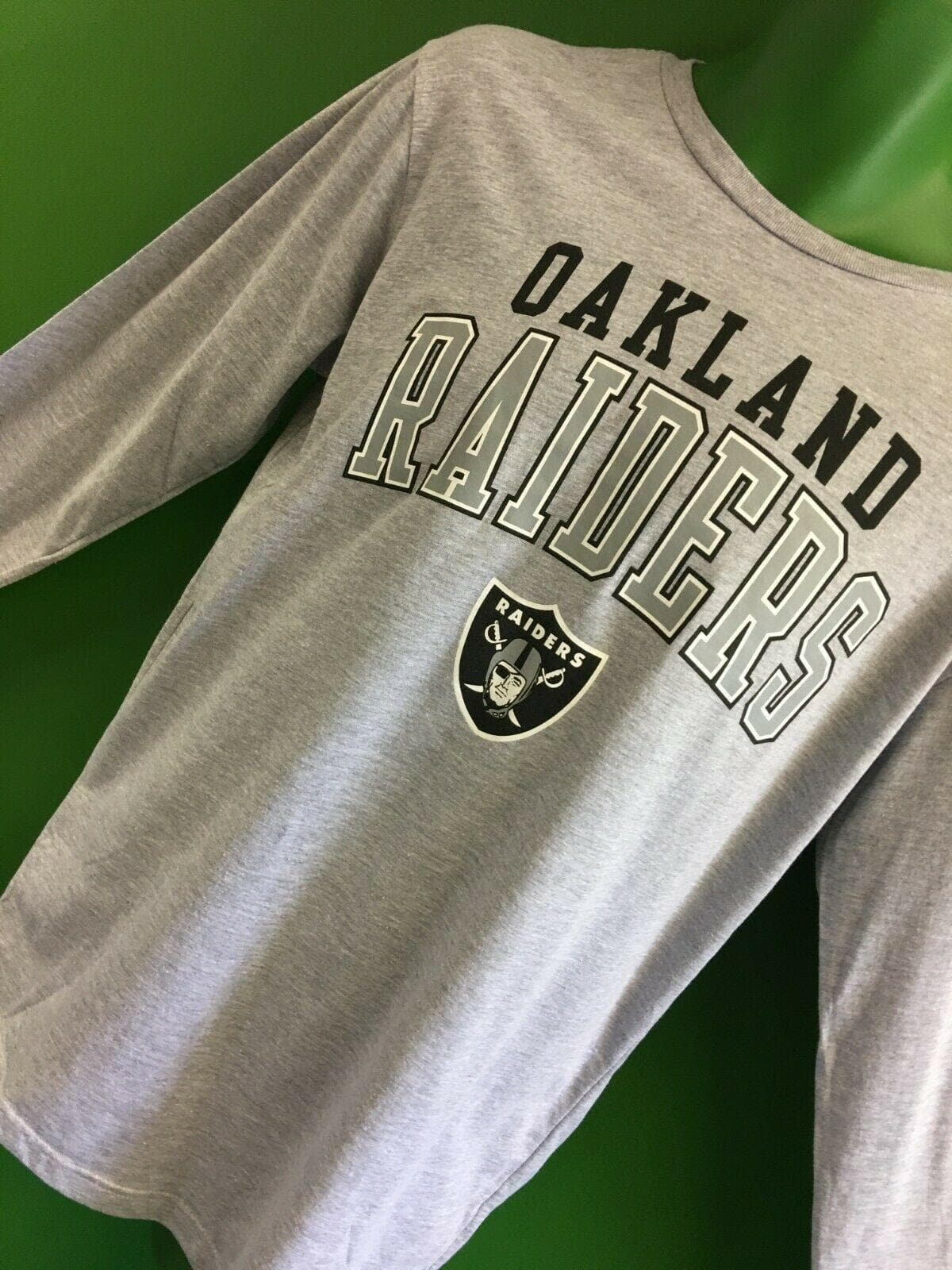 NFL Las Vegas (Oakland) Raiders Fanatics Grey L/S T-Shirt Men's Medium NWT