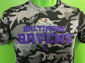 NFL Baltimore Ravens Wicking Black & Grey Camo T-Shirt Youth Medium 10-12