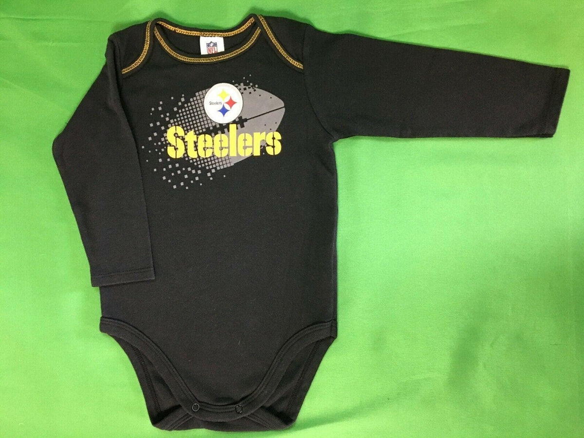 NFL Pittsburgh Steelers Black L/S Bodysuit/Vest 18 Months