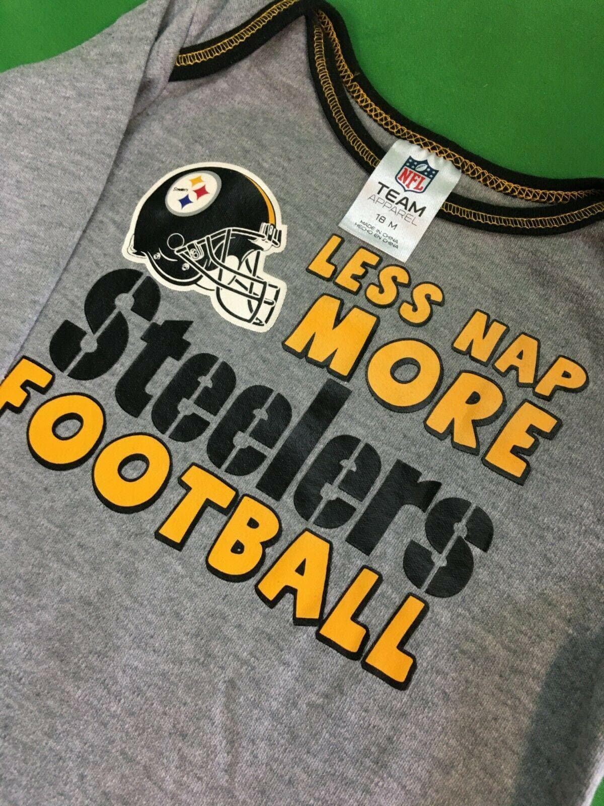 NFL Pittsburgh Steelers "Less Nap" L/S Bodysuit/Vest 18 Months