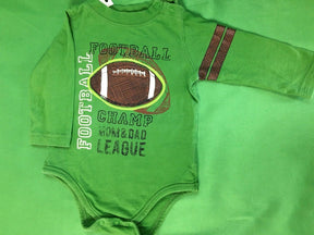 NFL NCAA American Football Green "Champ" Bodysuit/Vest 6-9 Months