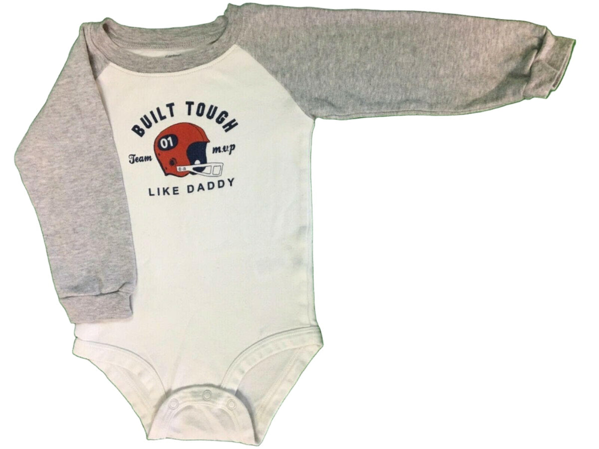 NFL NCAA American Football "Built Tough Like Daddy" L/S Bodysuit/Vest Toddler 18 Months