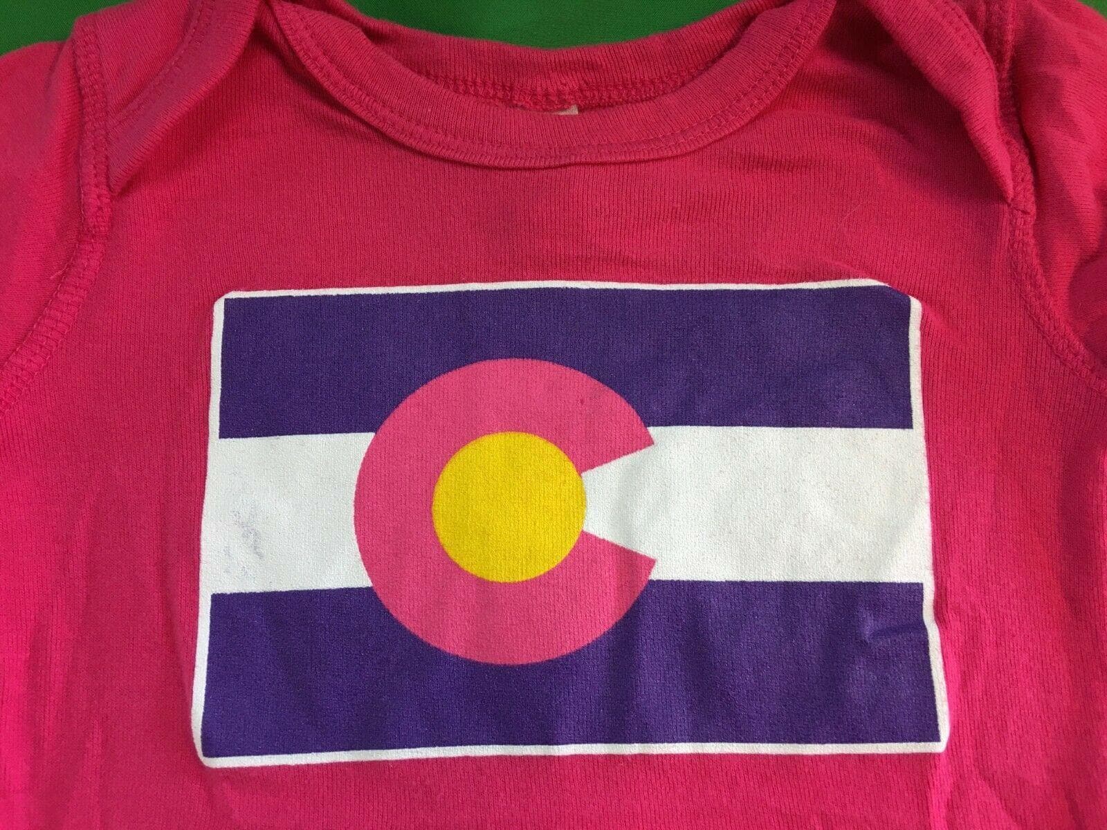 Colorado Flag Pink Girls' Bodysuit/Vest 12 Months NWT