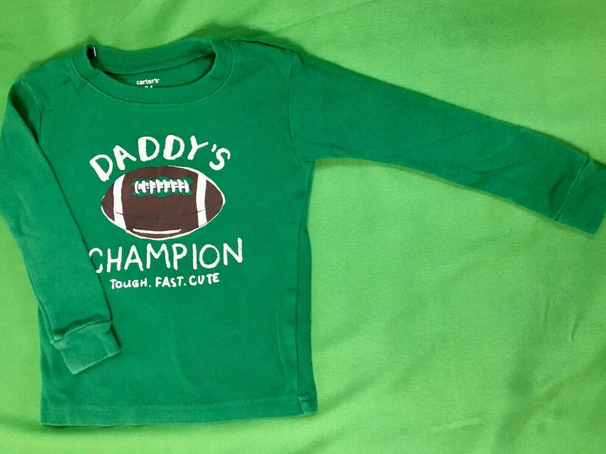 American Football "Daddy's Champion" L/S T-Shirt Toddler 24 Months