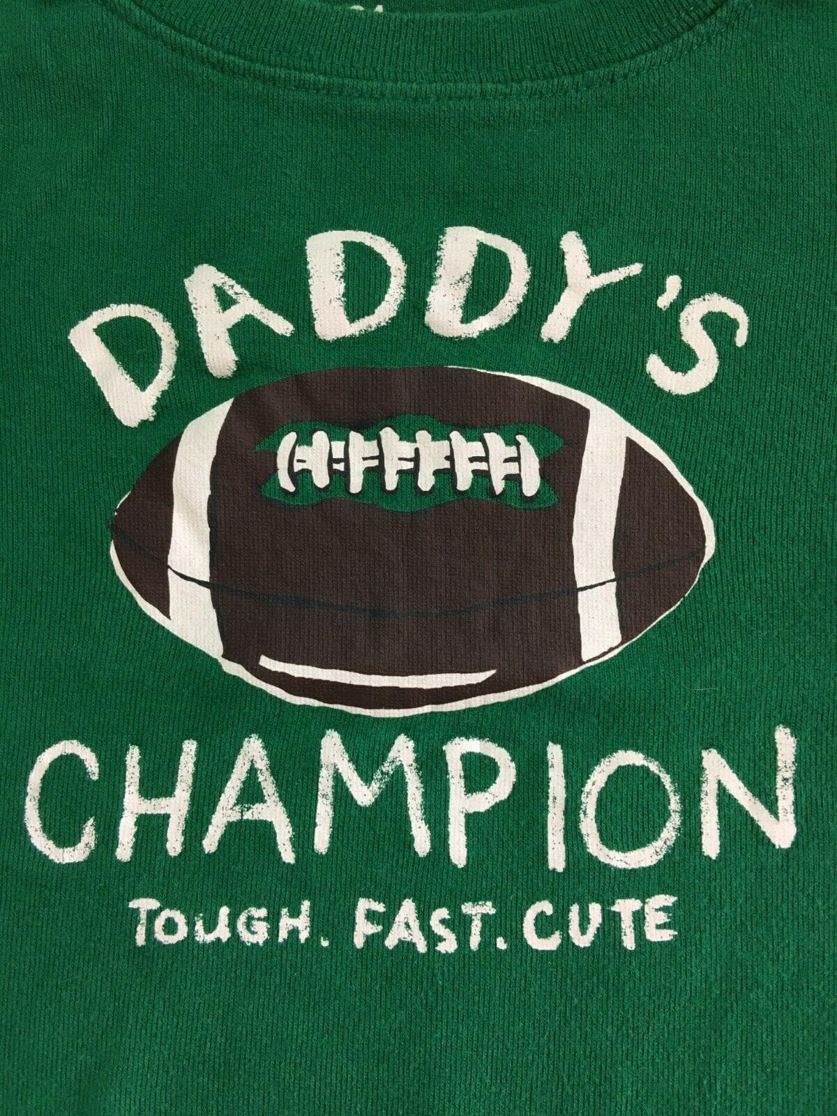 NFL NCAA American Football "Daddy's Champion" L/S T-Shirt Toddler 24 Months