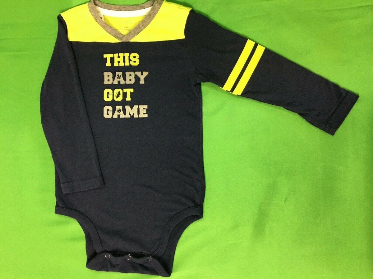 NFL NCAA American Football "This Baby Got Game" L/S Bodysuit/Vest 24 Months