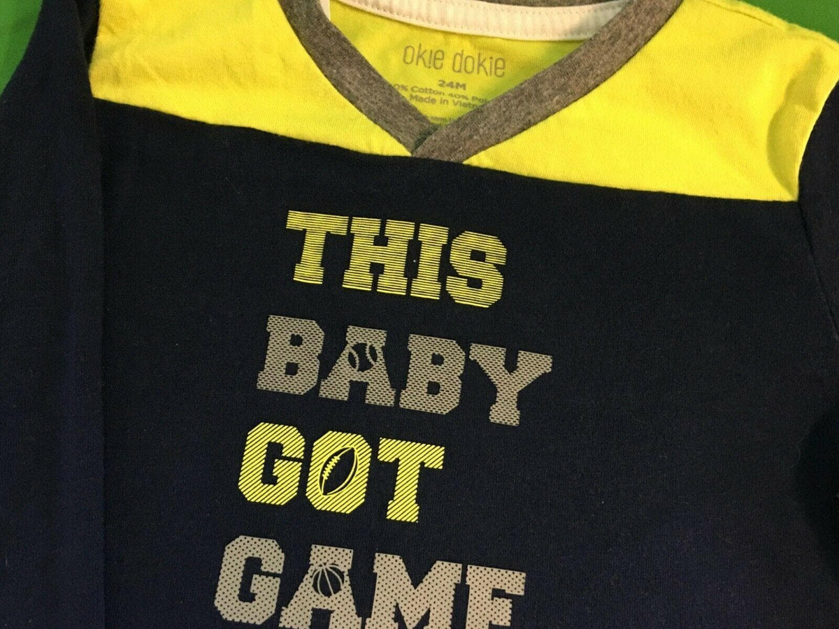 NFL NCAA American Football "This Baby Got Game" L/S Bodysuit/Vest 24 Months
