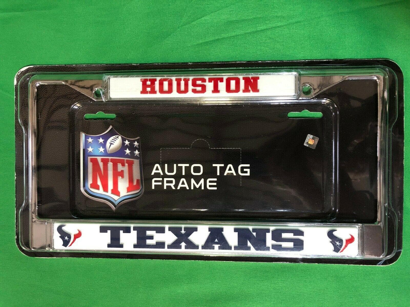 NFL Houston Texans Auto Tag License Plate Frame NWT