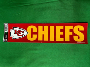 NFL Kansas City Chiefs Wincraft "CHIEFS" Bumper Sticker Decal NWT