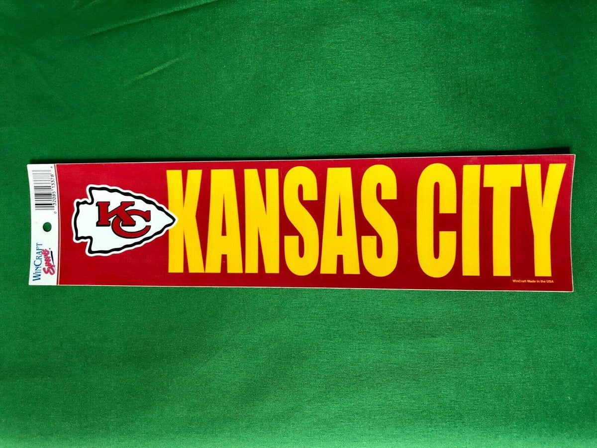 NFL Kansas City Chiefs Wincraft "KANSAS CITY" Bumper Sticker Decal NWT